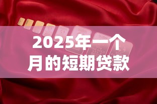 2025年一个月的短期贷款，整合五个没看征信的平台