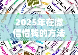 2025年在微信借钱的方法是什么：看看这5个应急借贷款500秒下平台