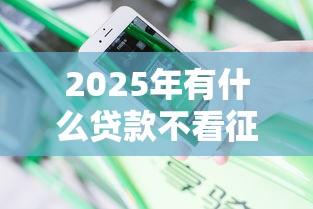 2025年有什么贷款不看征信吗，分享五个门槛低的网贷平台