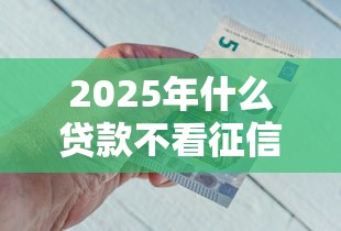 2025年什么贷款不看征信？整理五个不查征信的贷款平台