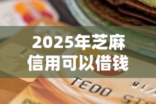 2025年芝麻信用可以借钱吗，公布5个不查征信的口子