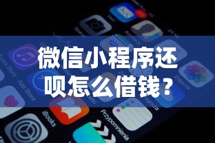 微信小程序还呗怎么借钱？8个平台试试看哪个能下款