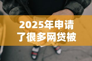 2025年申请了很多网贷被秒拒怎么办，公布五个黑户能贷款的平台有什么