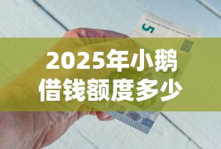 2025年小鹅借钱额度多少钱，推荐5个贷款平台大全