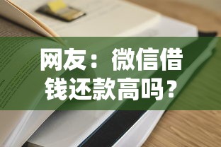 网友：微信借钱还款高吗？求介绍几款夜间能秒过下款的口子