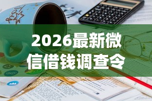 2026最新微信借钱调查令，总结十个20岁可以借钱平台不查征信的app！
