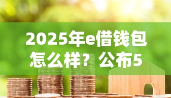 2025年e借钱包怎么样？公布5个房产抵押贷款平台好