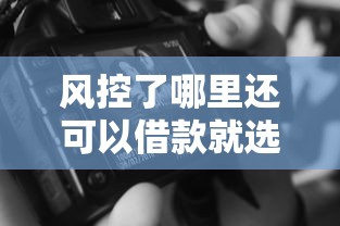风控了哪里还可以借款就选这5个8千元黑白贷款不是高炮的口子