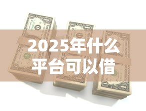 2025年什么平台可以借1000块钱，整合5个18岁借款神器快速下款软件