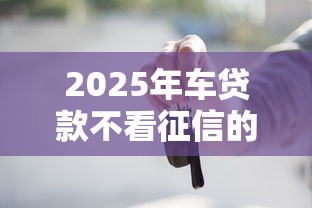 2025年车贷款不看征信的，罗列五个91借钱平台客服电话