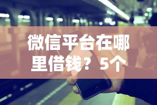 微信平台在哪里借钱？5个平台试试看哪个能下款