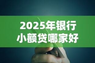 2025年银行小额贷哪家好下款？整理五个汽车抵押贷款平台好