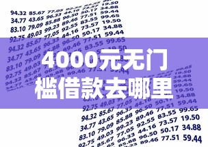 4000元无门槛借款去哪里？黑户哪里能贷款5万看这8个平台