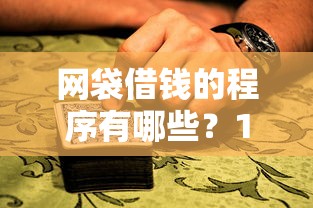 网袋借钱的程序有哪些？10个黑户借款马上到账的口子推荐给你