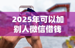 2025年可以加别人微信借钱：试试这五个秒批无面签贷款平台