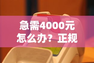 急需4000元怎么办?正规借款平台有哪些试试这5个无门槛平台 急需4000元怎么办?正规借款平台有哪些试试这5个无门槛平台