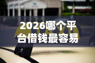 2026哪个平台借钱最容易通过，差4000元就选这5个平台