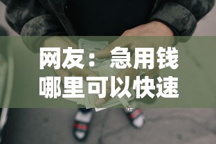 网友：急用钱哪里可以快速借到？求介绍几款快速网贷平台