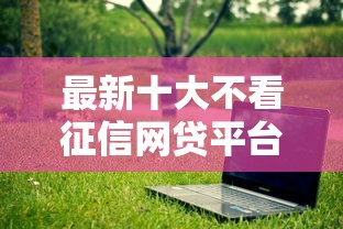 最新十大不看征信网贷平台放款快的软件，专治征信不好哪里可以借钱