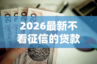 2026最新不看征信的贷款平台（支持微信），8个2025可以撸的口子无私分享
