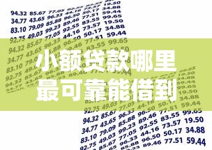 小额贷款哪里最可靠能借到钱吗？3千元无门槛借款8个平台推荐
