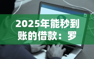 2025年能秒到账的借款：罗列5个网贷平台哪家好