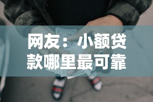 网友：小额贷款哪里最可靠？求介绍几款网贷平台哪些比较正规