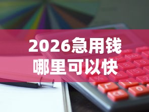 2026急用钱哪里可以快速借到，差5千元就选这5个平台