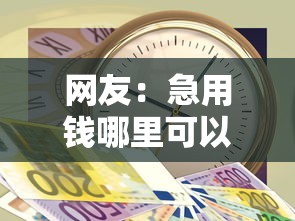 网友：急用钱哪里可以快速借到？求介绍几款贷款靠谱的平台