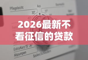 2026最新不看征信的贷款平台，总结十个比较容易过的贷款平台！