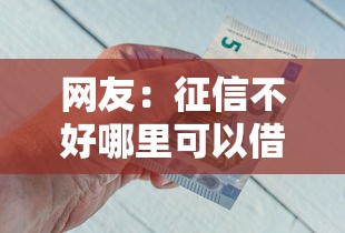 网友：征信不好哪里可以借钱？求介绍几款银行征信不良带不出来款还可以贷的平台
