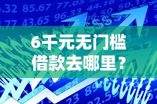 6千元无门槛借款去哪里？小额贷款哪里最可靠看这6个平台