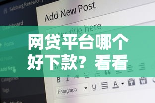 网贷平台哪个好下款？看看这6个网上借钱安全可靠的平台怎么样