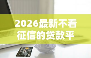 2026最新不看征信的贷款平台，总结十个逾期借款平台！