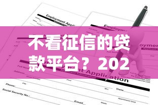 不看征信的贷款平台？2026最新测评10个无条件下款的平台