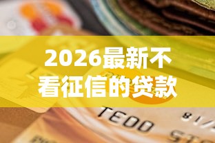 2026最新不看征信的贷款平台，总结十个平台借钱容易通过不看征信！
