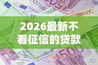 2026最新不看征信的贷款平台，总结十个哪些贷款平台利息低！