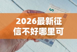 2026最新征信不好哪里可以借钱（支持微信），5个比较好的小额贷款软件无私分享