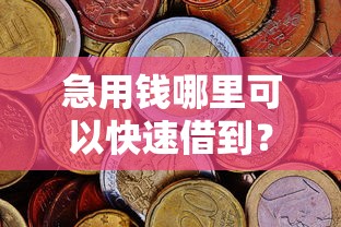 急用钱哪里可以快速借到？十大黑户可以做大额贷款口子推荐