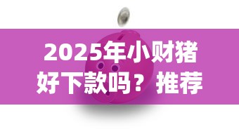 2025年小财猪好下款吗？推荐五个借款无视黑白无视年龄100%秒过app
