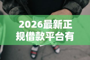 2026最新正规借款平台有哪些，总结十个黑户能过的网贷平台！