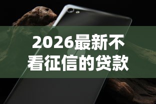 2026最新不看征信的贷款平台（支持支付宝），8个无视征信黑白100%秒下软件无私分享