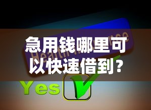 急用钱哪里可以快速借到？分享5个5千元无门槛私借平台
