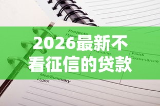 2026最新不看征信的贷款平台，总结十个贷款推荐平台！