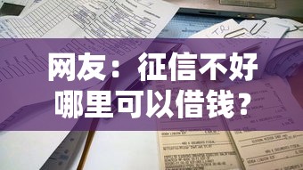 网友：征信不好哪里可以借钱？求介绍几款平台借款容易通过不看征信的