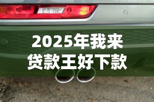 2025年我来贷款王好下款吗？公布五个汽车抵押贷款平台好