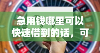 急用钱哪里可以快速借到的话，可以看看这5个高利息贷款平台