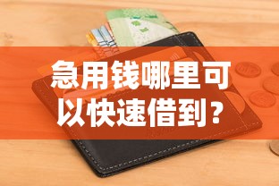 急用钱哪里可以快速借到？2026最新测评10个急用小钱不求征信流水轻松贷的平台