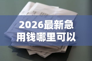 2026最新急用钱哪里可以快速借到，总结十个先息后本正规贷款平台！