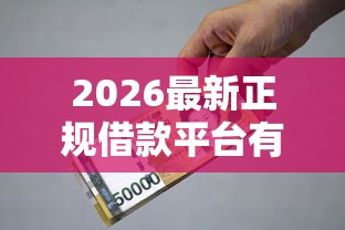 2026最新正规借款平台有哪些，总结十个网上小额贷款平台好！